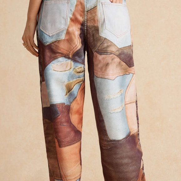 Micas Color Block Button Wide Leg Trousers - Picture 4 of 7